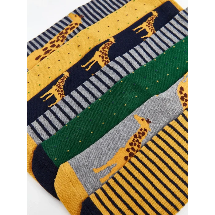 LCW Kids Karışık Desenli Erkek Çocuk Soket Çorap 7li