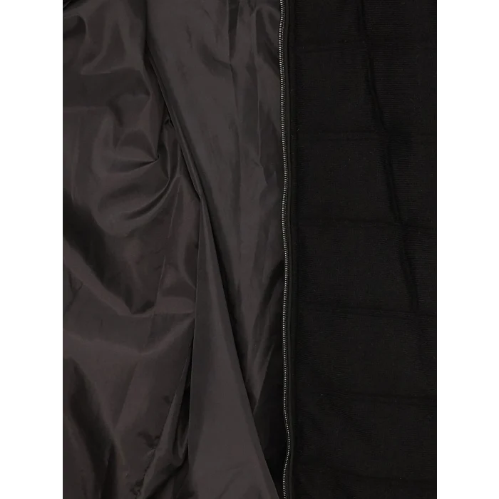 LCW Vision Siyah Slim Fit Kapüşonlu Erkek Triko Mont