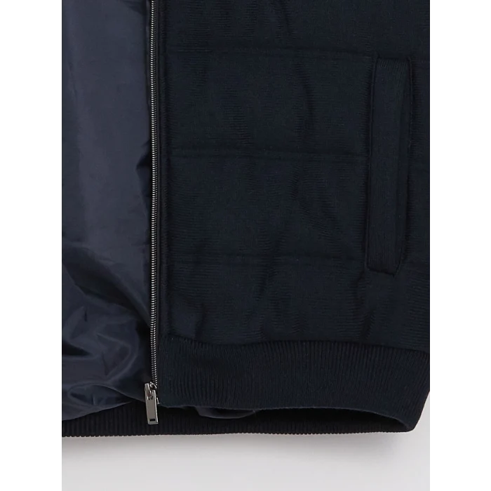 LCW Vision Lacivert Slim Fit Kapüşonlu Erkek Triko Mont