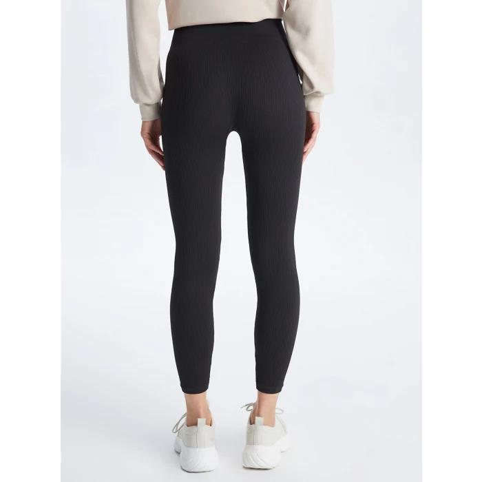 XSIDE ACTIVE Antrasit Beli Lastikli Düz Seamless Kadın Tayt