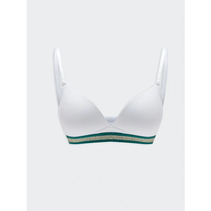 LCW Young Beyaz Balensiz Dolgusuz Desenli İlk Sütyen