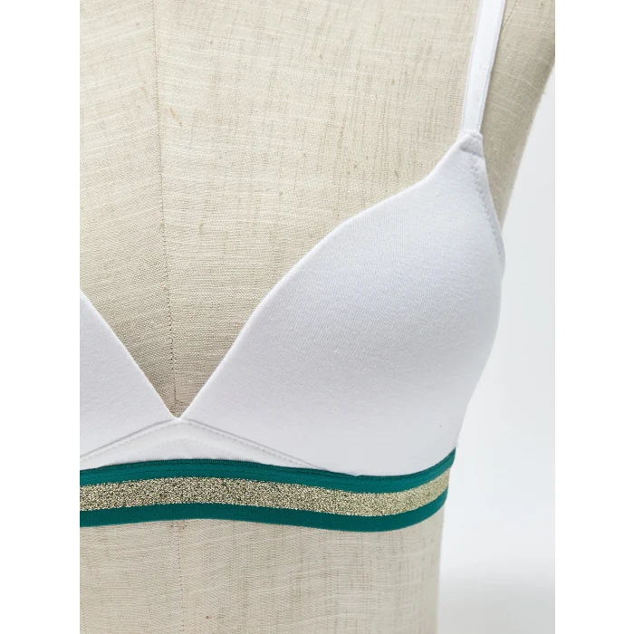 LCW Young Beyaz Balensiz Dolgusuz Desenli İlk Sütyen