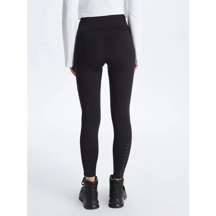 XSIDE ACTIVE Siyah Kadın Beli Lastikli Düz Spor Tayt