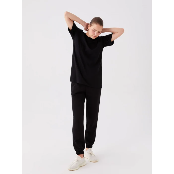 XSIDE ACTIVE Siyah Beli Lastikli Rahat Kalıp Kadın Eşofman Altı