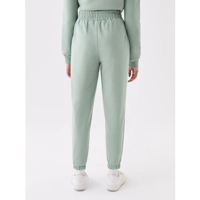 LCW Vision Yeşil Beli Lastikli Nakışlı Kadın Kalın Jogger Eşofman Altı