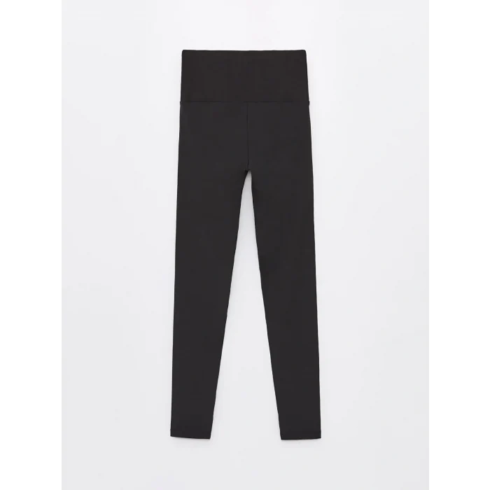 XSIDE ACTIVE Siyah Kadın Beli Lastikli Düz Spor Tayt