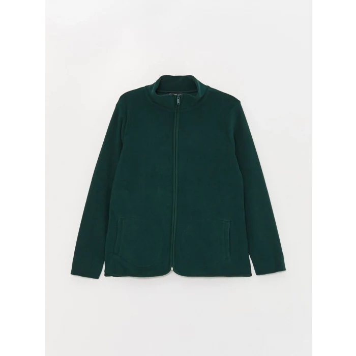 LCWAIKIKI Basic Yeşil Dik Yaka Kadın Outdoor Polar