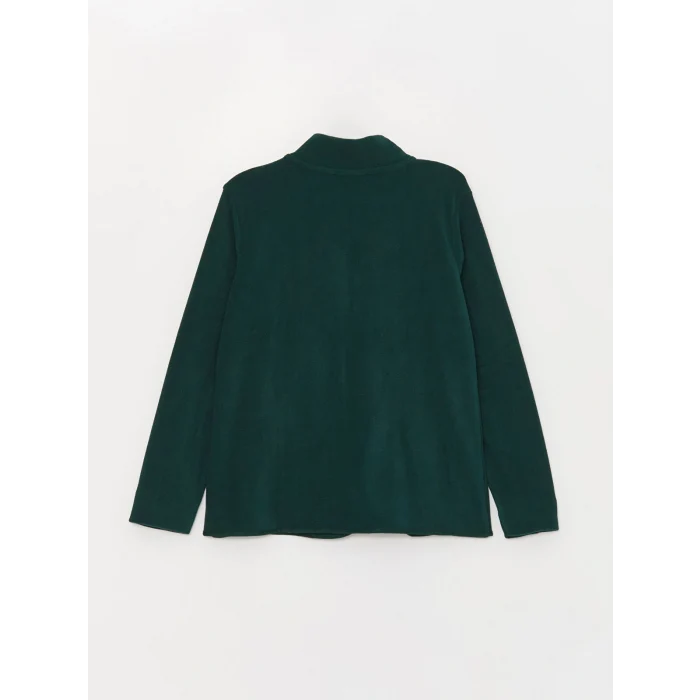 LCWAIKIKI Basic Yeşil Dik Yaka Kadın Outdoor Polar