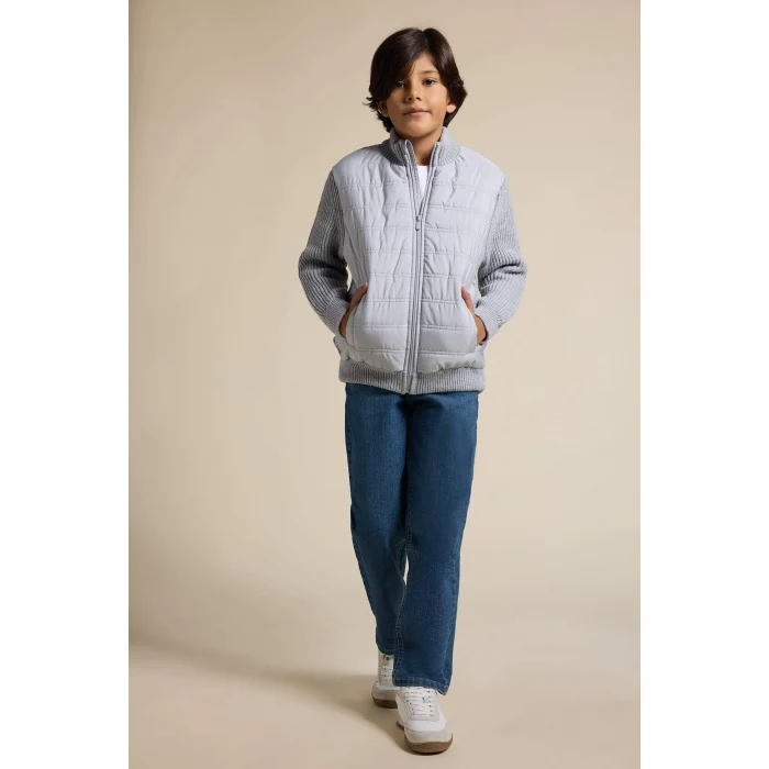 Defacto F0455A8NM28 Mavi Erkek Çocuk Straight Fit Düz Paça Jean Pantolon