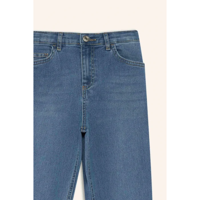 Defacto F0455A8NM28 Mavi Erkek Çocuk Straight Fit Düz Paça Jean Pantolon