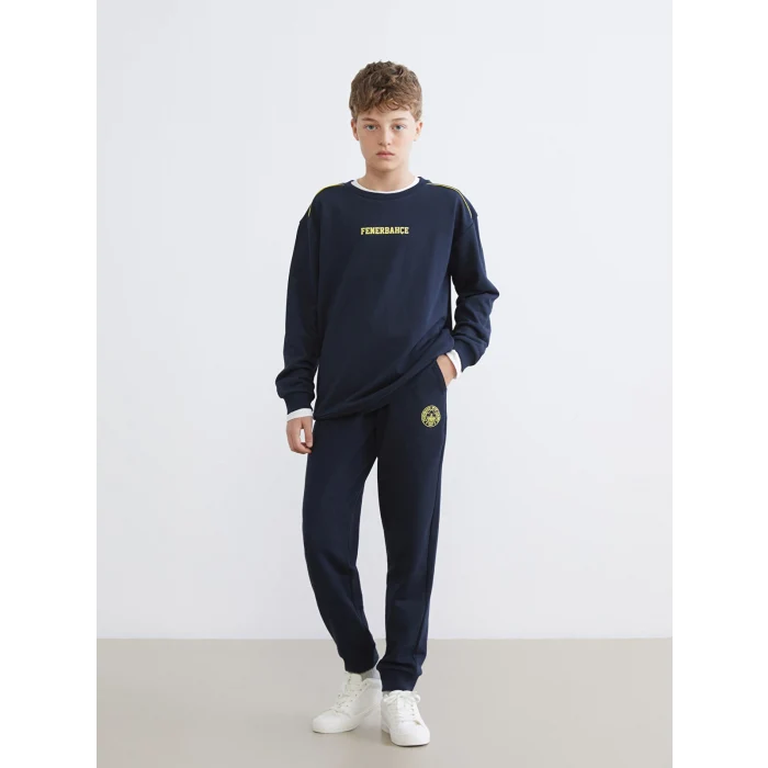 LCW Kids Lacivert Fenerbahçe Baskılı Erkek Çocuk Eşofman Takımı