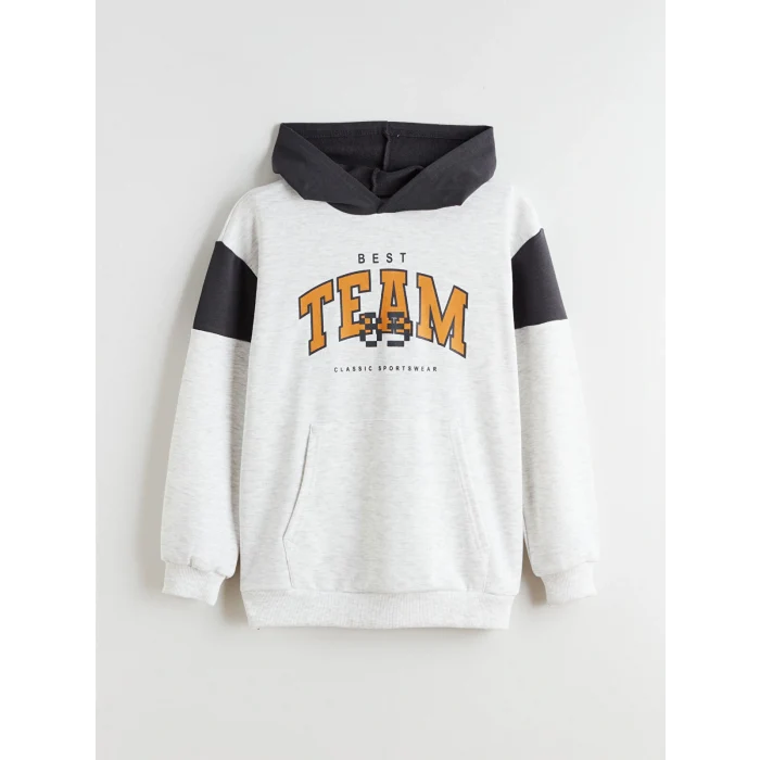 LCW Kids Gri Kapüşonlu Erkek Çocuk Eşofman Takım