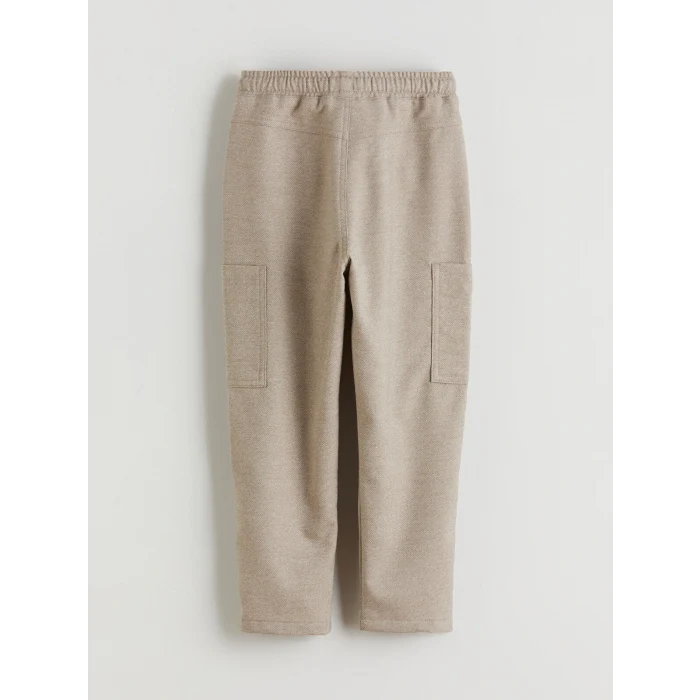 LCW Kids Bej Beli Lastikli Erkek Çocuk Kargo Pantolon