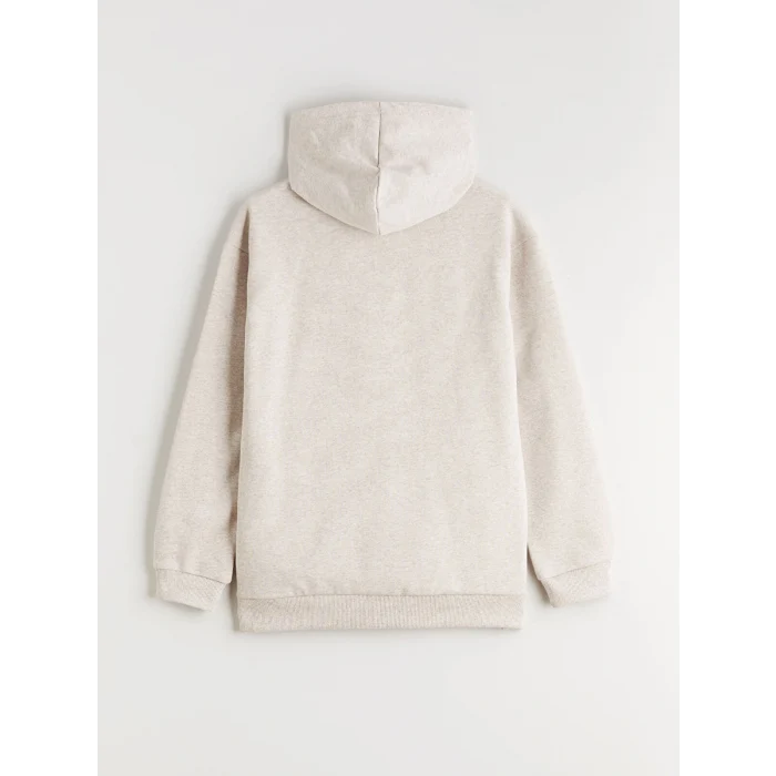 LCW Kids Ekru Kapüşonlu Erkek Çocuk Sweatshirt