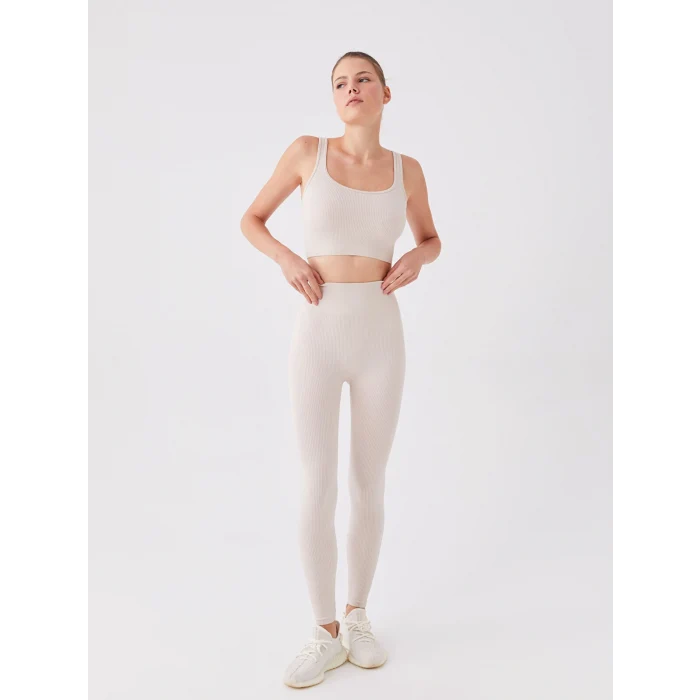 XSIDE ACTIVE Bej Kadın U Yaka Düz Spor Büstiyer