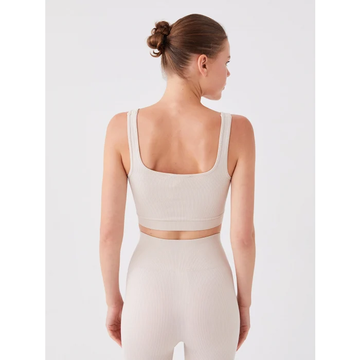XSIDE ACTIVE Bej Kadın U Yaka Düz Spor Büstiyer
