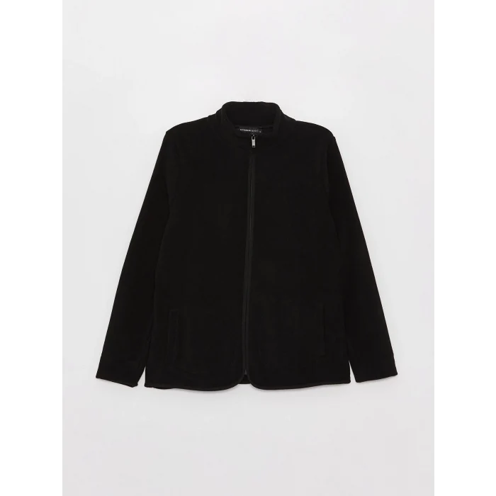 LCWAIKIKI Basic Siyah Dik Yaka Kadın Outdoor Polar