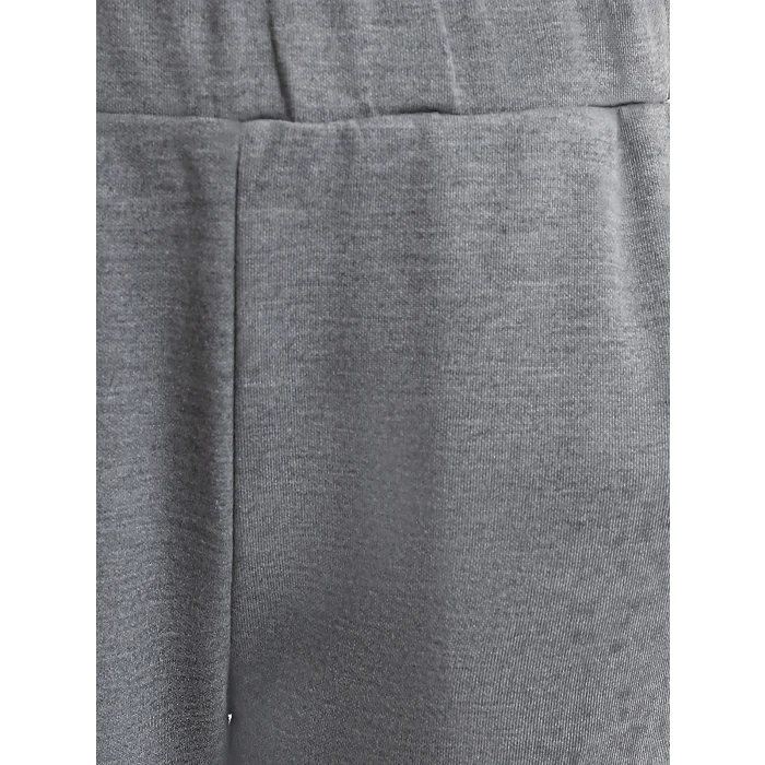 LCWAIKIKI Basic Antrasit Kadın Beli Lastikli Düz Eşofman Altı