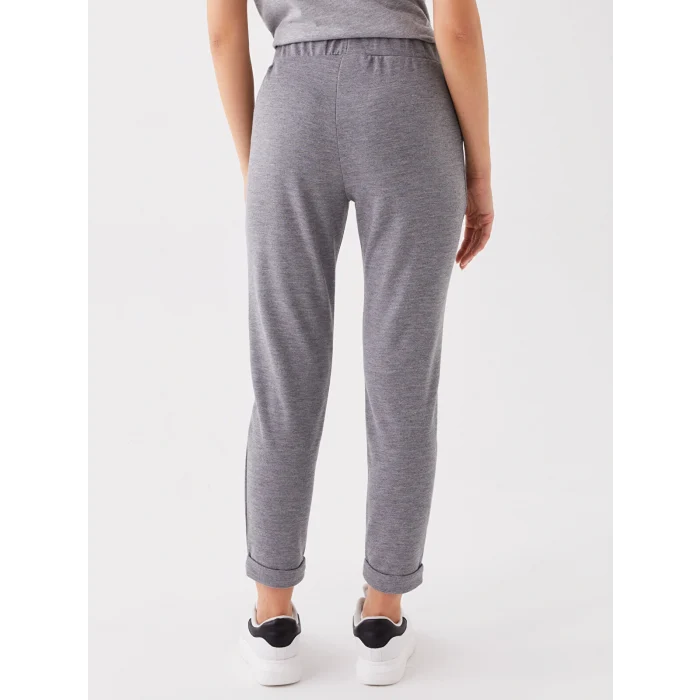 LCWAIKIKI Basic Antrasit Kadın Beli Lastikli Düz Eşofman Altı