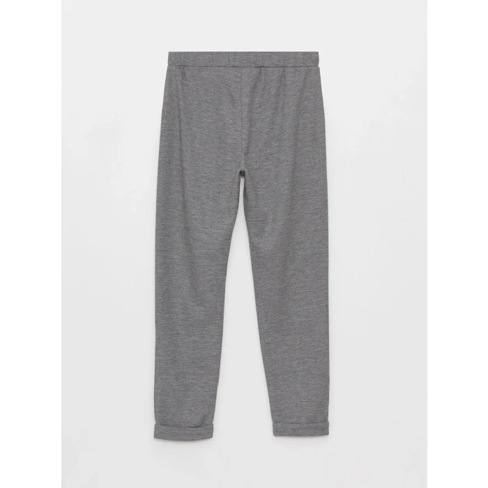 LCWAIKIKI Basic Antrasit Kadın Beli Lastikli Düz Eşofman Altı