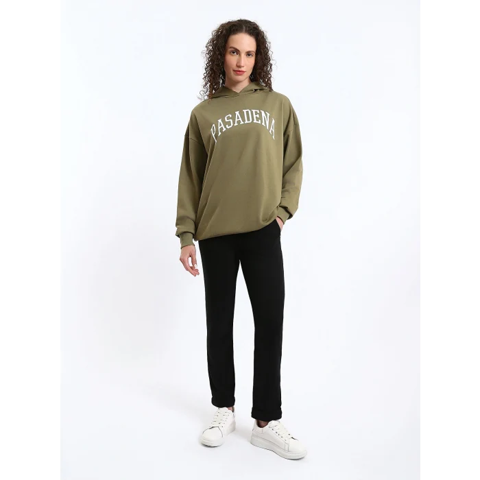 LCWAIKIKI Basic Siyah Kadın Beli Lastikli Düz Eşofman Altı