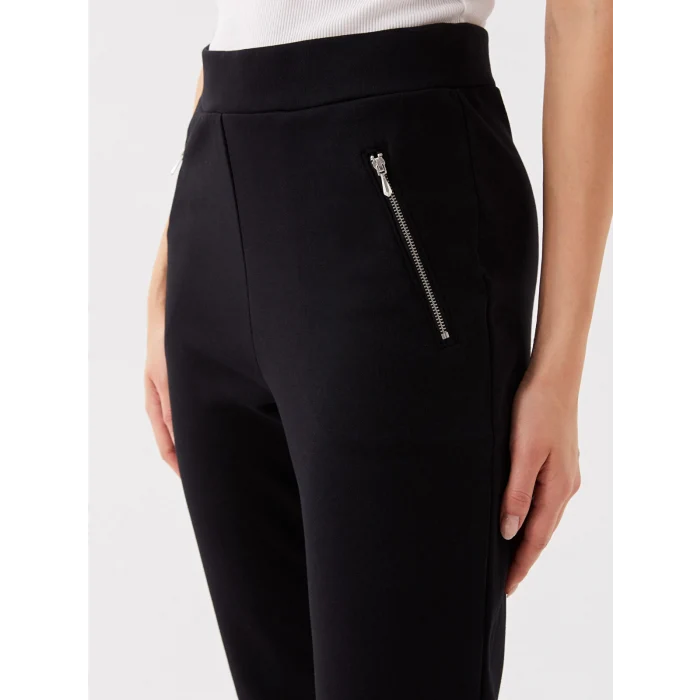 LCWAIKIKI Basic Siyah Kadın Beli Lastikli Düz Eşofman Altı