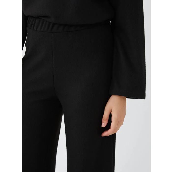 LCWAIKIKI Basic Siyah Kadın Beli Lastikli Düz Eşofman Altı