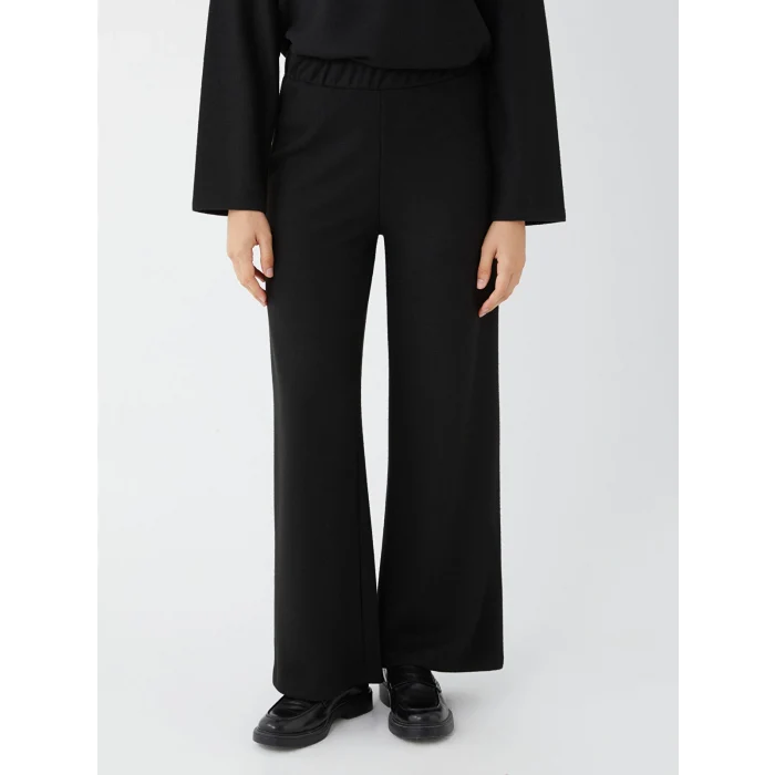 LCWAIKIKI Basic Siyah Kadın Beli Lastikli Düz Eşofman Altı