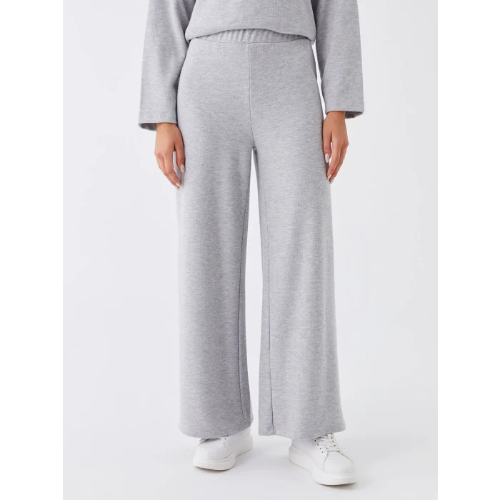 LCWAIKIKI Basic Gri Kadın Beli Lastikli Düz Eşofman Altı