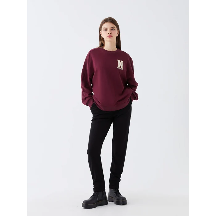 LCWAIKIKI Basic Siyah Kadın Beli Lastikli Düz Eşofman Altı