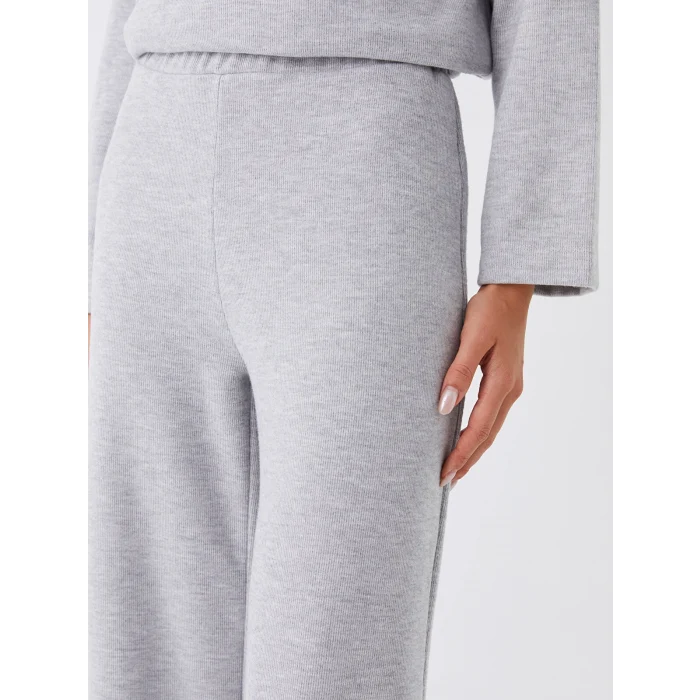 LCWAIKIKI Basic Gri Kadın Beli Lastikli Düz Eşofman Altı