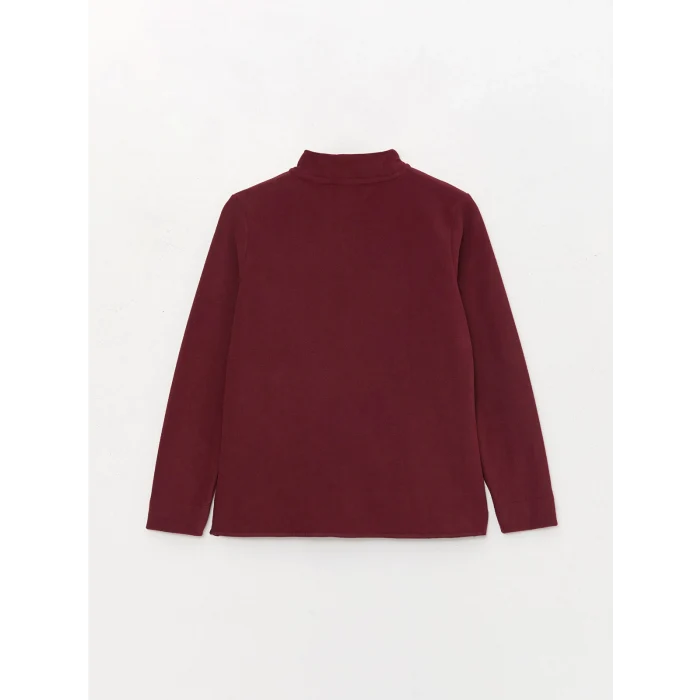 LCWAIKIKI Basic Bordo Dik Yaka Kadın Outdoor Polar