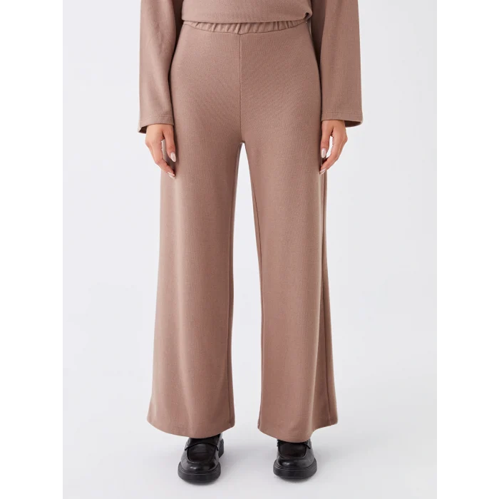 LCWAIKIKI Basic Kahverengi Kadın Beli Lastikli Düz Eşofman Altı