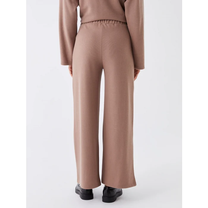 LCWAIKIKI Basic Kahverengi Kadın Beli Lastikli Düz Eşofman Altı