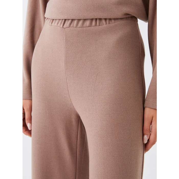 LCWAIKIKI Basic Kahverengi Kadın Beli Lastikli Düz Eşofman Altı