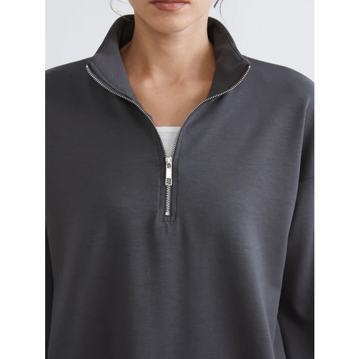 LCW Comfort Antrasit Dik Yaka Kadın Sweatshirt