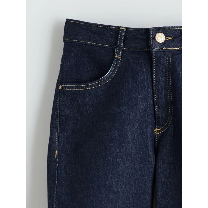 LCW Kids İndigo İspanyol Paça Kız Çocuk Jean Pantolon