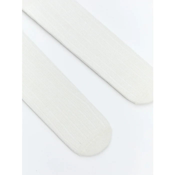 LCW Kids Ekru Çizgili Kız Çocuk Külotlu Çorap 2li