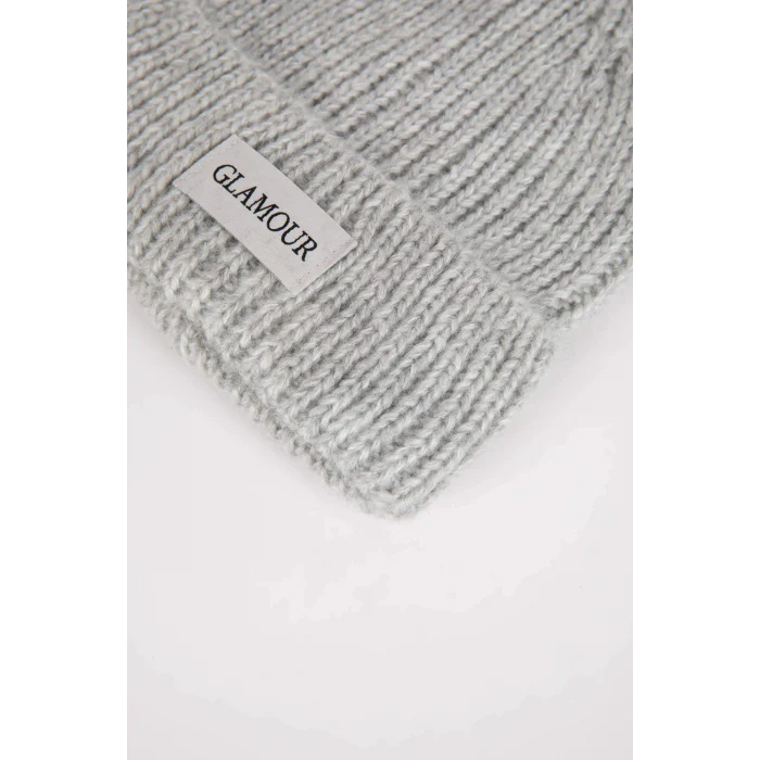 Defacto R7539AZGR211 Gri Kadın Dokuma Etiketli Kışlık Bere