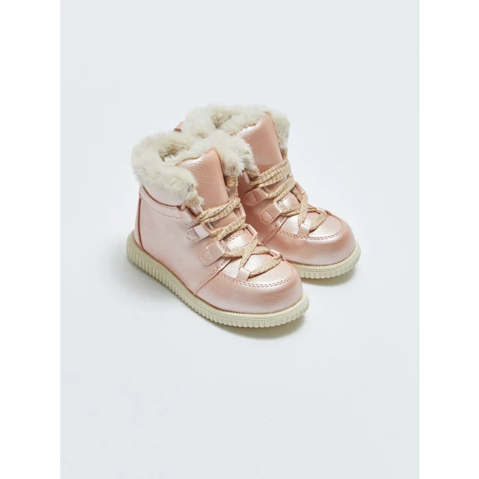 LCW STEPS Pembe Bağcıklı Fermuarlı Kız Bebek Bot