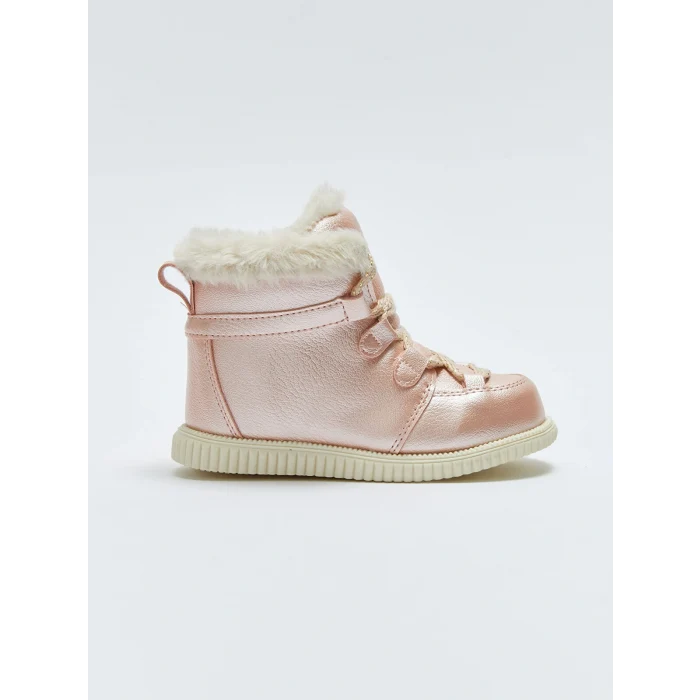 LCW STEPS Pembe Bağcıklı Fermuarlı Kız Bebek Bot