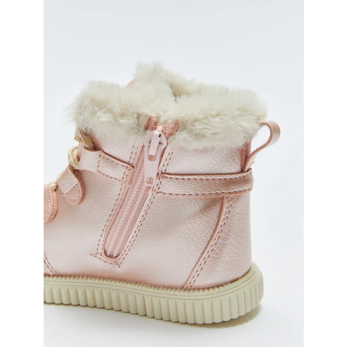 LCW STEPS Pembe Bağcıklı Fermuarlı Kız Bebek Bot