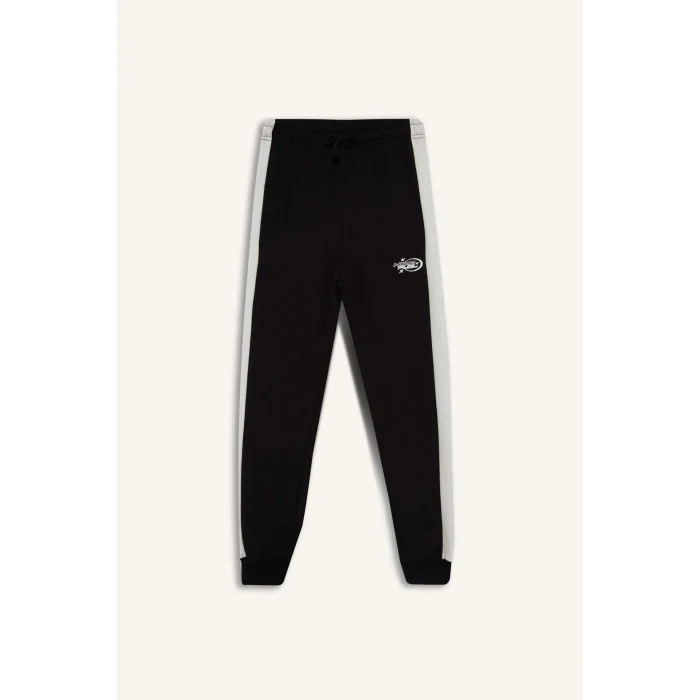 Defacto F2179A8BK81 Siyah Erkek Çocuk Beli Lastikli Baskılı Jogger Eşofman Altı
