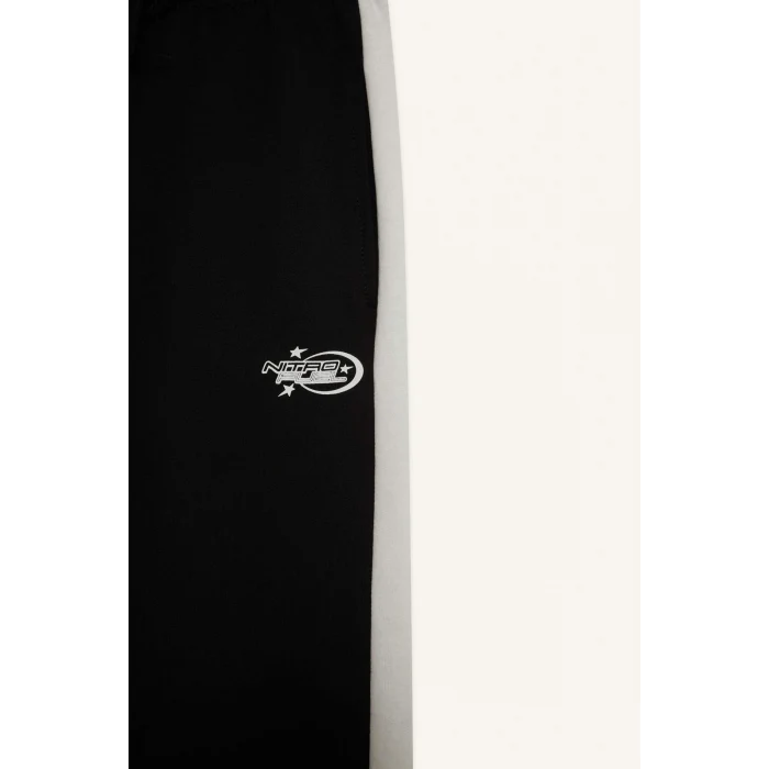 Defacto F2179A8BK81 Siyah Erkek Çocuk Beli Lastikli Baskılı Jogger Eşofman Altı