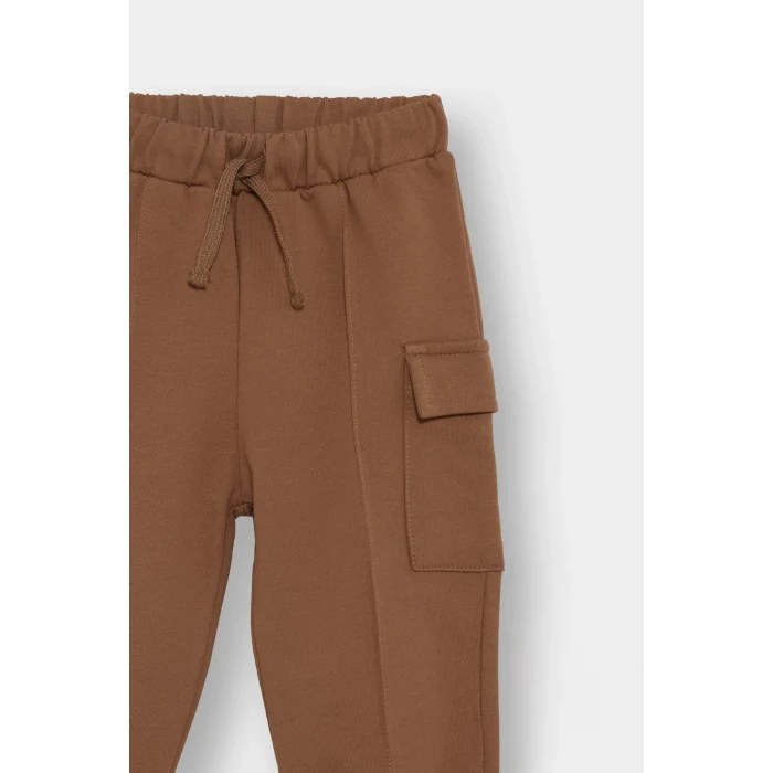 Defacto F7596A5BN588 Kahve Erkek Bebek Beli Lastikli Kargo Eşofman Altı