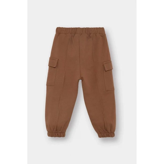 Defacto F7596A5BN588 Kahve Erkek Bebek Beli Lastikli Kargo Eşofman Altı