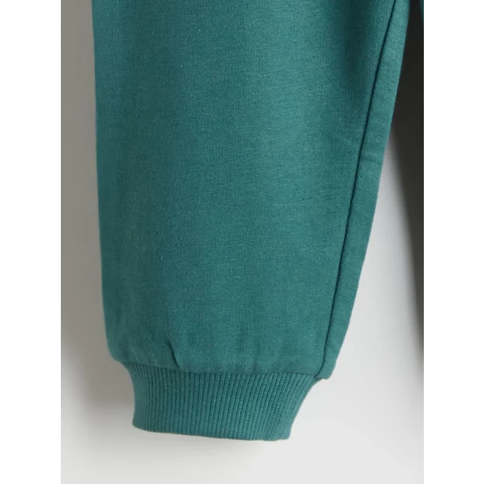 LCW baby Ekru Bisiklet Yaka Çizgili Erkek Bebek Sweatshirt ve Eşofman Alt 2li