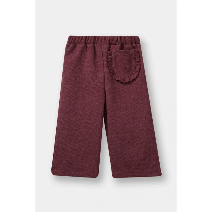 Defacto G2765A5BR204 Bordo Kız Bebek Beli Lastikli Pantolon
