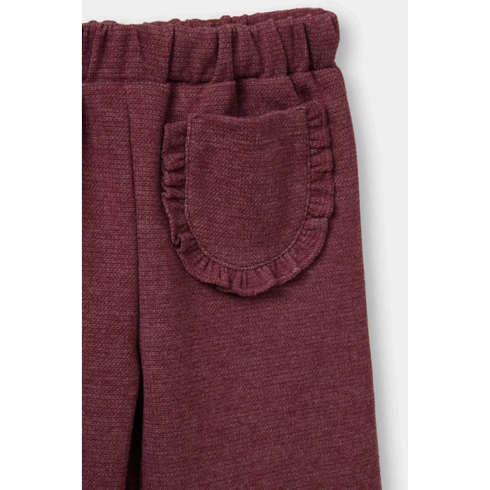 Defacto G2765A5BR204 Bordo Kız Bebek Beli Lastikli Pantolon
