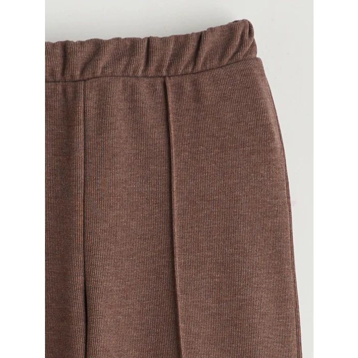 LCW Kids Kahverengi Beli Lastikli Kız Çocuk Eşofman Altı